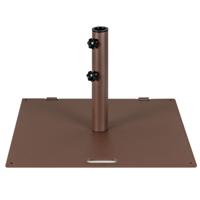 Parasolstandaard met 2 Geïntegreerde Wielen en Draaggreep voor Parasolstangen van 40/50 mm Parasolvoet voor Tuin Balkon Bruin