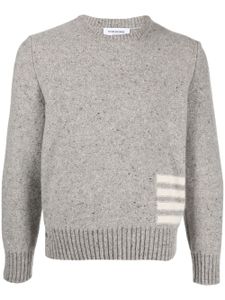 Thom Browne pull en maille à détail 4 bandes signature - Gris