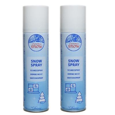 Sneeuwspray - 2x stuks - bus 150 ml - wit - milieuvriendelijk - ECO - spuitsneeuw