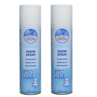 Sneeuwspray - 2x stuks - bus 150 ml - wit - milieuvriendelijk - ECO - spuitsneeuw