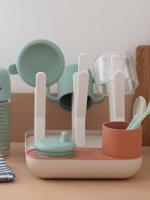 Afdruiprek voor flessen Forêt BEABA terracotta