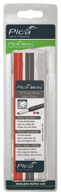 Pica 6045 BIG Dry Vulling | Rood, grafiet, wit | Blister - PI6045SB
