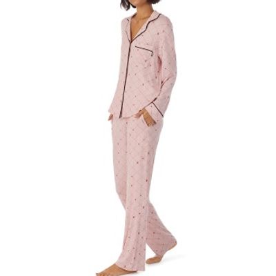 DKNY Less Talk More Sleep Long Sleeve Top And Pant