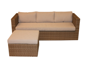 Bari loungeset rattan grey - Eurofleur aanbieding
