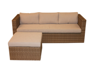 Bari loungeset rattan grey - Eurofleur aanbieding