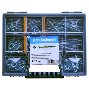 pgb-Europe PGB-FASTENERS | Assortimentsdoos met schroeven 280 dlg - ASS008001028001