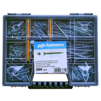 pgb-Europe PGB-FASTENERS | Assortimentsdoos met schroeven 280 dlg - ASS008001028001