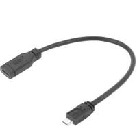 ACT USB Type-C female naar USB micro B 2.0 male adapterkabel 0,2m
