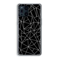Geometrische lijnen wit: Oppo Find X3 Pro Transparant Hoesje