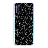 Geometrische lijnen wit: Oppo A52 Transparant Hoesje