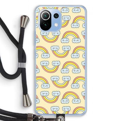 Regenboog: Xiaomi Mi 11 Lite Transparant Hoesje met koord