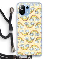 Regenboog: Xiaomi Mi 11 Lite Transparant Hoesje met koord
