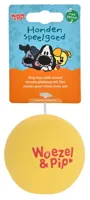 Hondenspeelgoed bal latex charlie 7.5cm geel