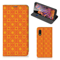 Samsung Xcover Pro Hoesje met Magneet Batik Oranje