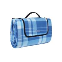 Waterdichte picknickdeken met handvat, Vierkantjes blauw gestreept