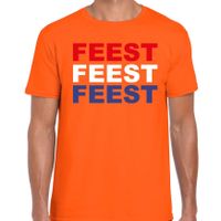 Feest t-shirt oranje voor heren - Koningsdag / EK/WK shirts - thumbnail