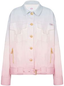 Balmain x Evian veste en jean à effet dégradé - Rose