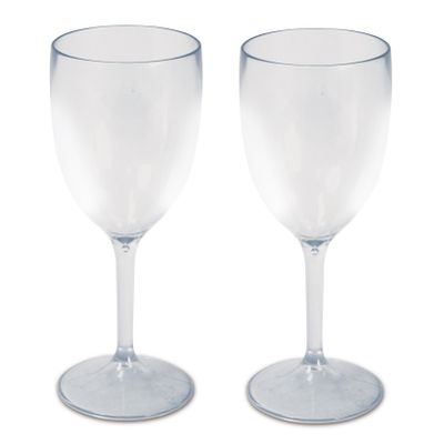 1x stuks onbreekbare kunststof camping wijnglazen voor witte wijn 280 ml