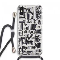 Moroccan Print: iPhone XS Max Transparant Hoesje met koord