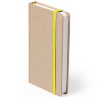 Luxe schriftje/notitieboekje geel met elastiek A5 formaat