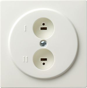 Gira luidsprekercontactdoos met inzetplaat zuiverwit