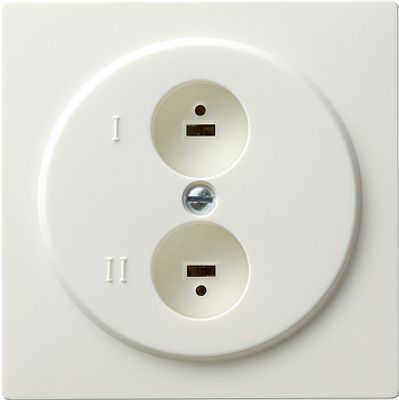 Gira luidsprekercontactdoos met inzetplaat zuiverwit