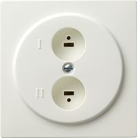Gira luidsprekercontactdoos met inzetplaat zuiverwit