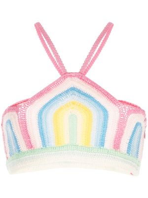 Casablanca haut en crochet à coupe crop - Multicolore