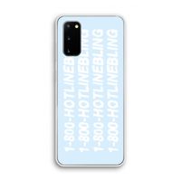 Hotline bling blue: Samsung Galaxy S20 Transparant Hoesje