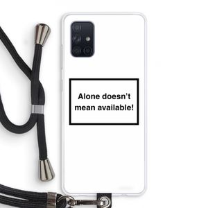 Alone: Samsung Galaxy A71 Transparant Hoesje met koord