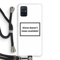 Alone: Samsung Galaxy A71 Transparant Hoesje met koord
