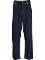 Maison Kitsuné jean en coton à coupe droite - Bleu