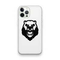 Angry Bear (white): iPhone 12 Pro Transparant Hoesje