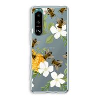 No flowers without bees: Sony Xperia 5 III Transparant Hoesje