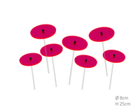 7 stuks! Zonnevanger Rood-Roze (kleur fuchsia) klein 25x8 cm - Cazador Del Sol