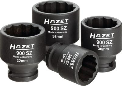HAZET Set aandrijfassen, scharnierassen, steekassen 900SZ/4 - 1/2 inch (12,5 mm) vierkant hol - Buitentwaalfkant tractieprofiel - 4-delig - 24 - 36
