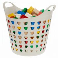 Storage solutions Speelgoedmand - beige - 26 liter - kunststof - 40 x 41 cm - met handvatten