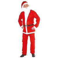 Kerstman kostuum - 5-delig - rood - polyester - voor volwassenen - kerstmannenpak