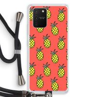 Ananas: Samsung Galaxy S10 Lite Transparant Hoesje met koord