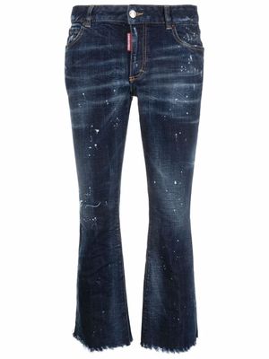 DSQUARED2 jean court évasé - Bleu