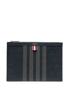 Thom Browne petit porte-documents à détail 4 bandes signature - Bleu