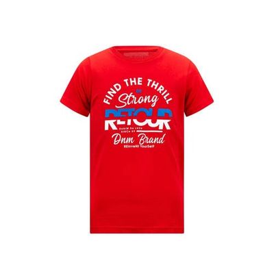 Retour Denim T-shirt Boyd met logo rood