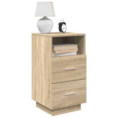 Nachtkastje met 2 lades 36x36x68 cm sonoma eikenkleurig