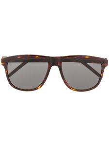 Saint Laurent Eyewear lunettes de soleil Signature à monture carrée - Marron