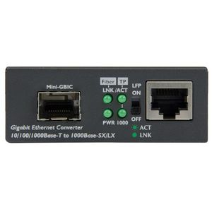 StarTech.com Gigabit ethernet glasvezel media converter met open SFP slot