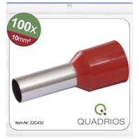 Quadrios 22C432 Adereindhulzen 10 mm² Deels geïsoleerd Rood 1 set(s) - thumbnail