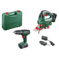 Universal Impact 18V slagboormachine + BOSCH PST 18 decoupeerzaag + 2 accu&apos;s 2,0 Ah + lader + koffer 06039D410B - thumbnail