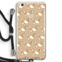 Doggy: Huawei Ascend P8 Lite (2017) Transparant Hoesje met koord Doggy: Huawei Ascend P8 Lite (2017) Transparant Hoesje met koord