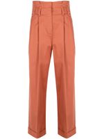Brunello Cucinelli pantalon droit court - Orange