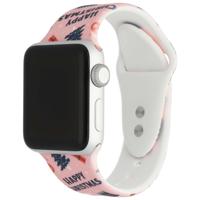 Apple Watch Print Sport Band - Kerst Roze - 44, 45, 46 & 49mm Apple Watch Print Sport Band - Kerst Roze - 44, 45, 46 & 49mm